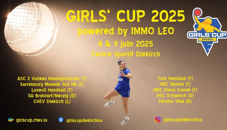 21. GIRLS‘ CUP vum CHEV Dikrech - Sonndes 8. a Méindes 9. Juni 2025 (Päischten)