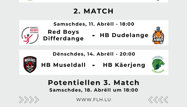 Et ass Zäit fir déi zweet Halleffinallen an der AXA League bei de Fraen! 🔥