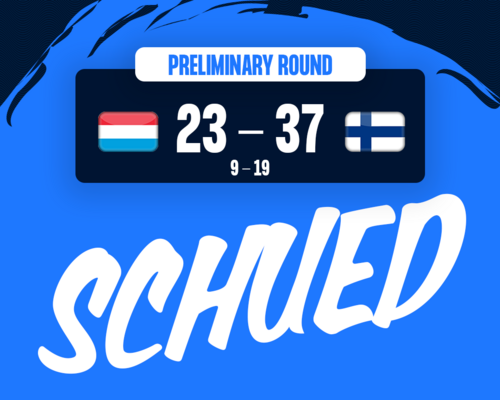 Men's 20 EHF Championship II 2026 am Kosovo : Lëtzebuerg 🇱🇺 - 🇫🇮 Finnland : 23 - 37 
