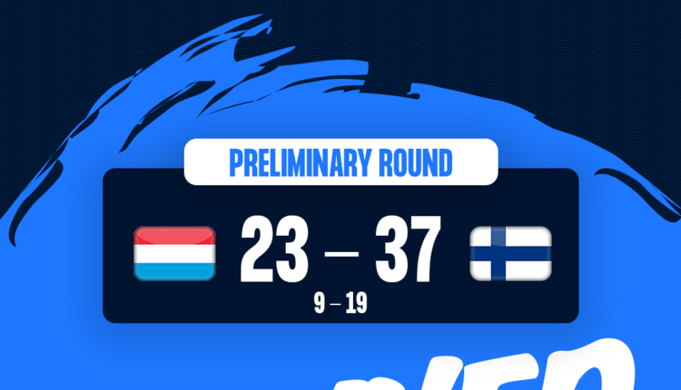 Men's 20 EHF Championship II 2026 am Kosovo : Lëtzebuerg 🇱🇺 - 🇫🇮 Finnland : 23 - 37 