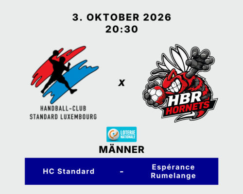 📺 Handball live! ⚫ HC Standard - 🔴 Espérance Rumelange