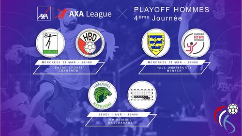 Dëse Mëttwoch/Donneschdeg : 4. Spilldag am Playoff AXA League Hären
