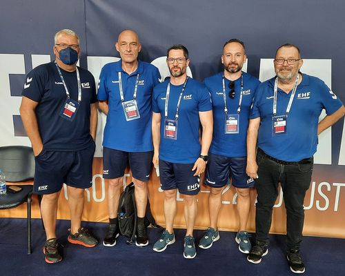 Paul Nesser als Delegué op der M19 EHF Euro a Kroatien