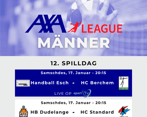 AXA League : 12. Spilldag bei de Männer