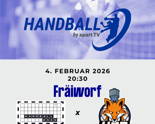 Fräi Worf beim Match ⚫️HB Esch – 🔵 HB Diddeleng