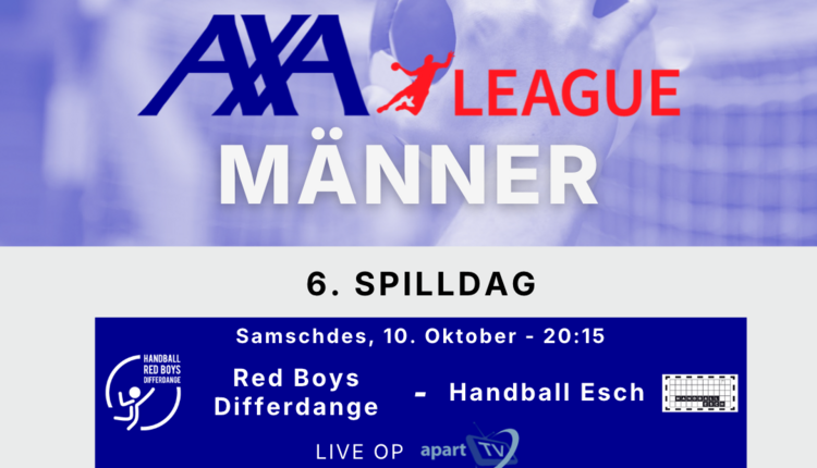 D’AXA League geet weider mam 6. Spilldag bei de Männer ! 💪 🤩 