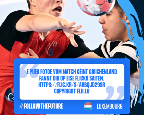 Men's 18 EHF Championship I 2026 : Fotoe vum Match Lëtzebuerg 🇱🇺 - 🇬🇷 Griichenland