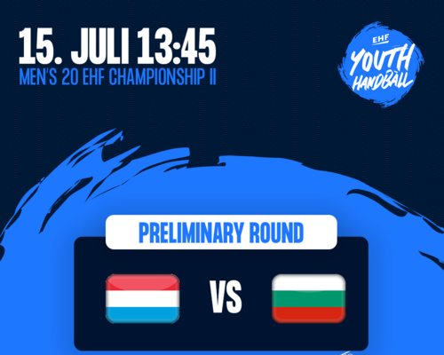 Men's 20 EHF Championship II 2026 am Kosovo : Lëtzebuerg 🇱🇺 - Bulgarien 🇧🇬