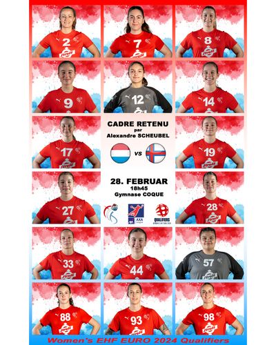 Kader vu Lëtzebuerg – Färöer Inselen (Fraen) (Women's EHF EURO 2024 Qualifiers)