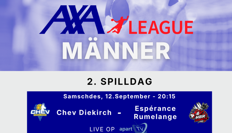 D’AXA League geet weider mam 2. Spilldag bei de Männer 💪 🤩