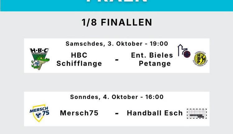 🏆 Loterie Nationale Coupe de Luxembourg bei de Fraen - ⅛ Finallen