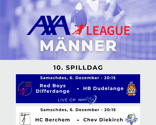 AXA League : 10. Spilldag bei de Männer