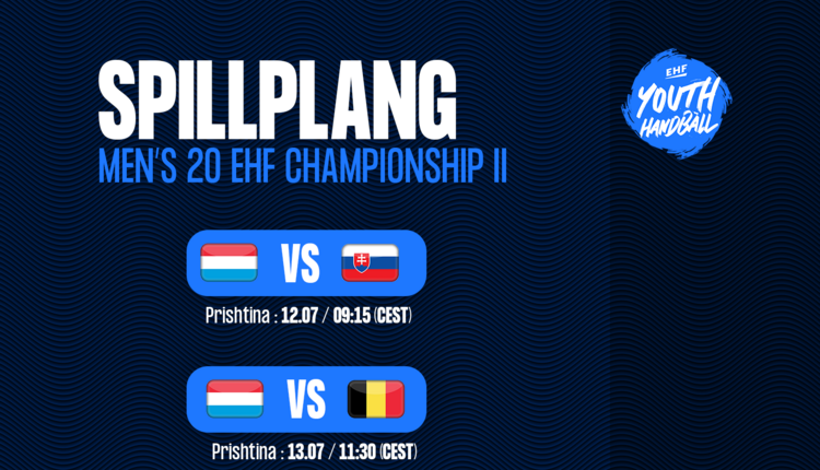 Men's 20 EHF Championship II 2026 am 🇽🇰 Kosovo : Spillplang
