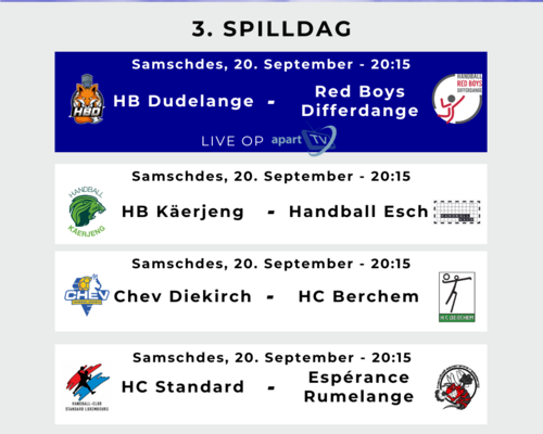 AXA League : 3. Spilldag bei de Männer