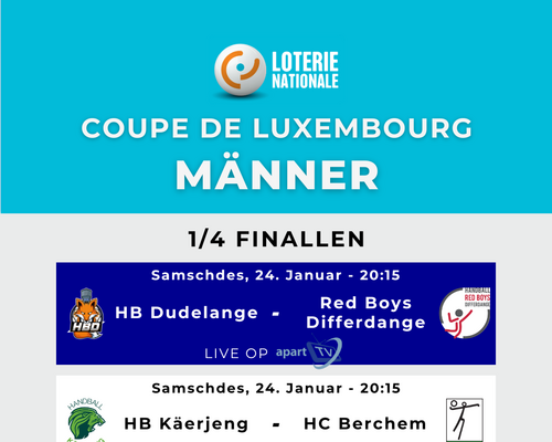 🏆 Loterie Nationale Coupe de Luxembourg bei de Männer
