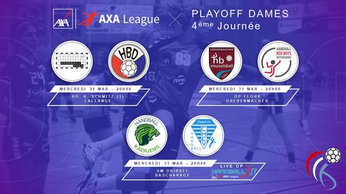 Dëse Mëttwoch : 4. Spilldag am Playoff AXA League Dammen