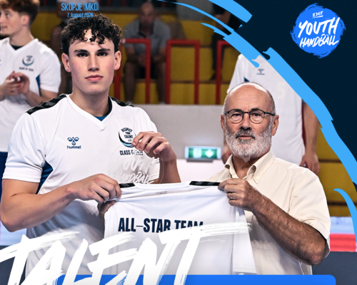 Men's 18 EHF Championship I 2026 : Teo WENER = Best Left Back & MVP