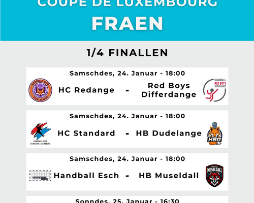 🏆 Loterie Nationale Coupe de Luxembourg bei de Fraen