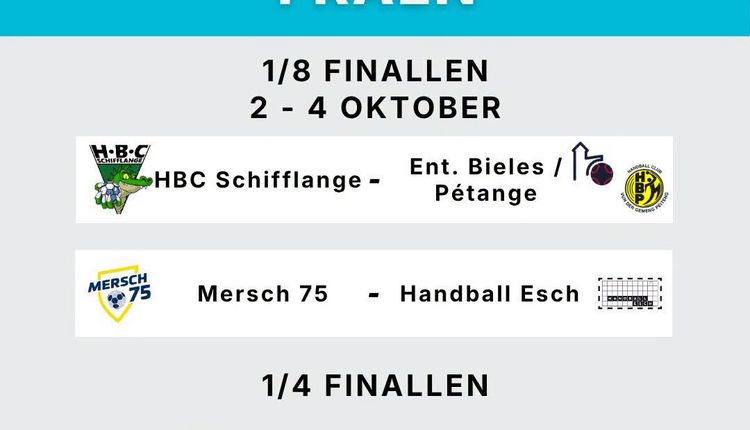 🏆 Tirage Loterie Nationale Coupe de Luxembourg - ⅛ Finallen Fraen