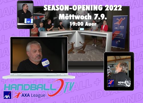 Dëse Mëttwoch 7. September ab 18:55 Auer Livestream vum FLH Season Opening 2022