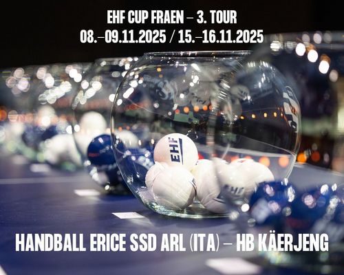 Tirage EHF European CUP bei de Fraen 3. Tour