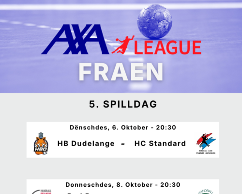 D’AXA League geet weider mam 5. Spilldag bei de Fraen! 💪 🤩