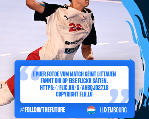 Men's 18 EHF Championship I 2026 : Fotoe vum Match Littauen 🇱🇹 - 🇱🇺 Lëtzebuerg