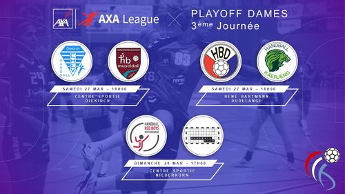 Dëse Weekend : 3. Spilldag am Playoff AXA League Dammen