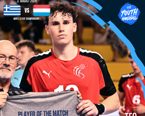Men's 18 EHF Championship I 2026 zu Skopje 🇲🇰 : Respect Your Talent 🇬🇷 - 🇱🇺