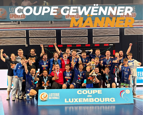 🏆 Gewënner vun der Coupe FLH bei de Männer: HB Dudelange 🔵 🤩