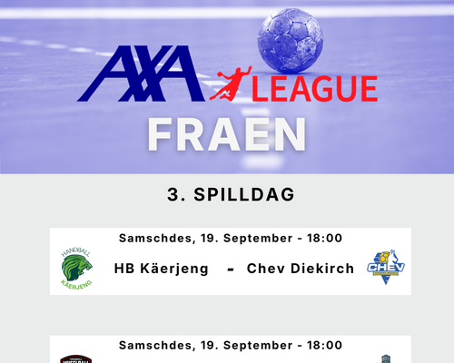 D’AXA League geet weider mam 3. Spilldag bei de Fraen 💪 🤩