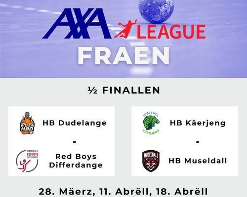 Zwou Equippen hunn sech schonn duerchgesat an de Véirelsfinallen an der AXA League Fraen