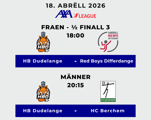 📺 Handball live! Dëse Weekend 2 Matcher !