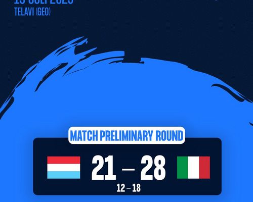 Women’s 19 EHF Championship 2025 a Georgien 🇬🇪 : Lëtzebuerg 🇱🇺 - 🇮🇹 Italien 21 - 28