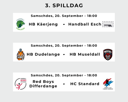 AXA League : 3. Spilldag bei de Fraen