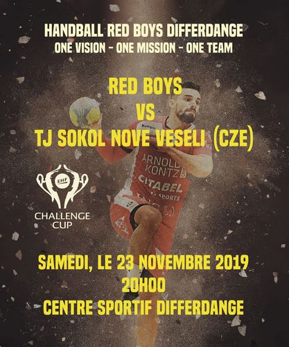 EHF Challenge Cup : Red Boys - TJ Nove Véseli (CZE)