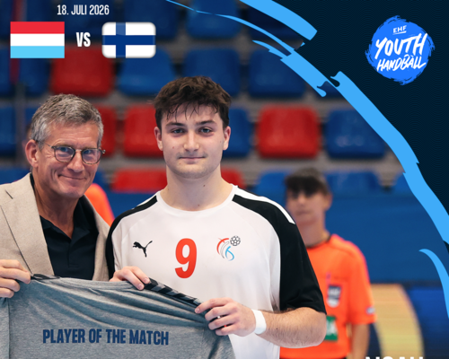 Men's 20 EHF Championship II 2026 am Kosovo 🇽🇰 : Respect Your Talent Lëtzebuerg 🇱🇺 - 🇫🇮 Finnland 