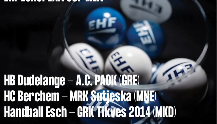 Tirage EHF CUP Men