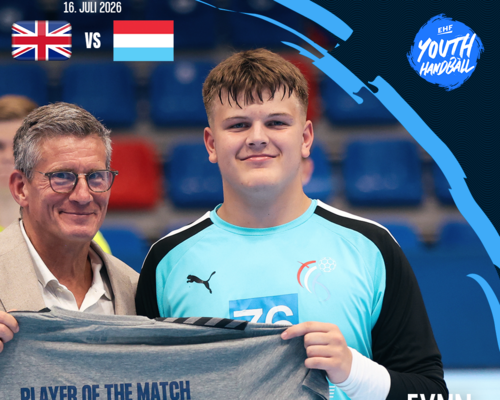 Men's 20 EHF Championship II 2026 am Kosovo 🇽🇰 : Respect Your Talent Groussbritannien 🇬🇧 - 🇱🇺 Lëtzebuerg