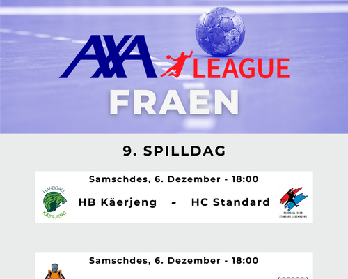 AXA League : 9. Spilldag bei de Fraen