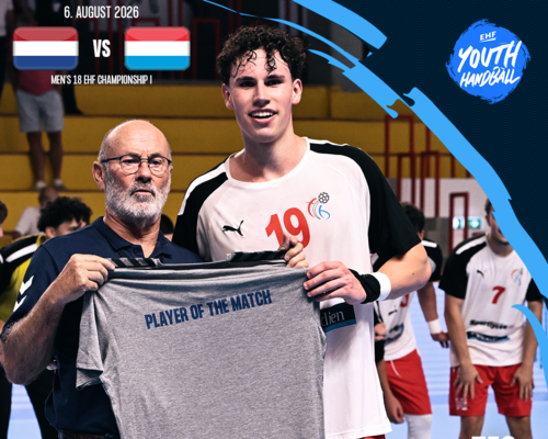 Men's 18 EHF Championship I 2026 zu Skopje 🇲🇰 : Respect Your Talent Holland 🇳🇱 - 🇱🇺 Lëtzebuerg