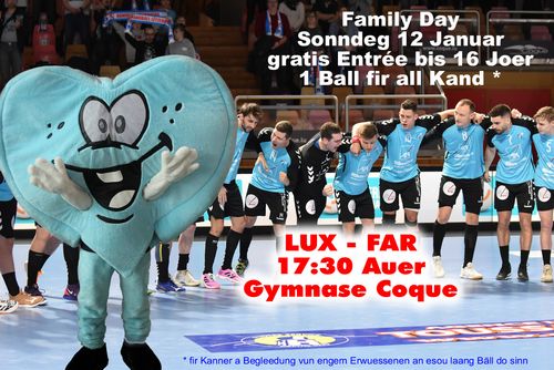 WM Quali an der Coque - Muer Sonndeg ass Familljen Dag ! (Lux - Far)
